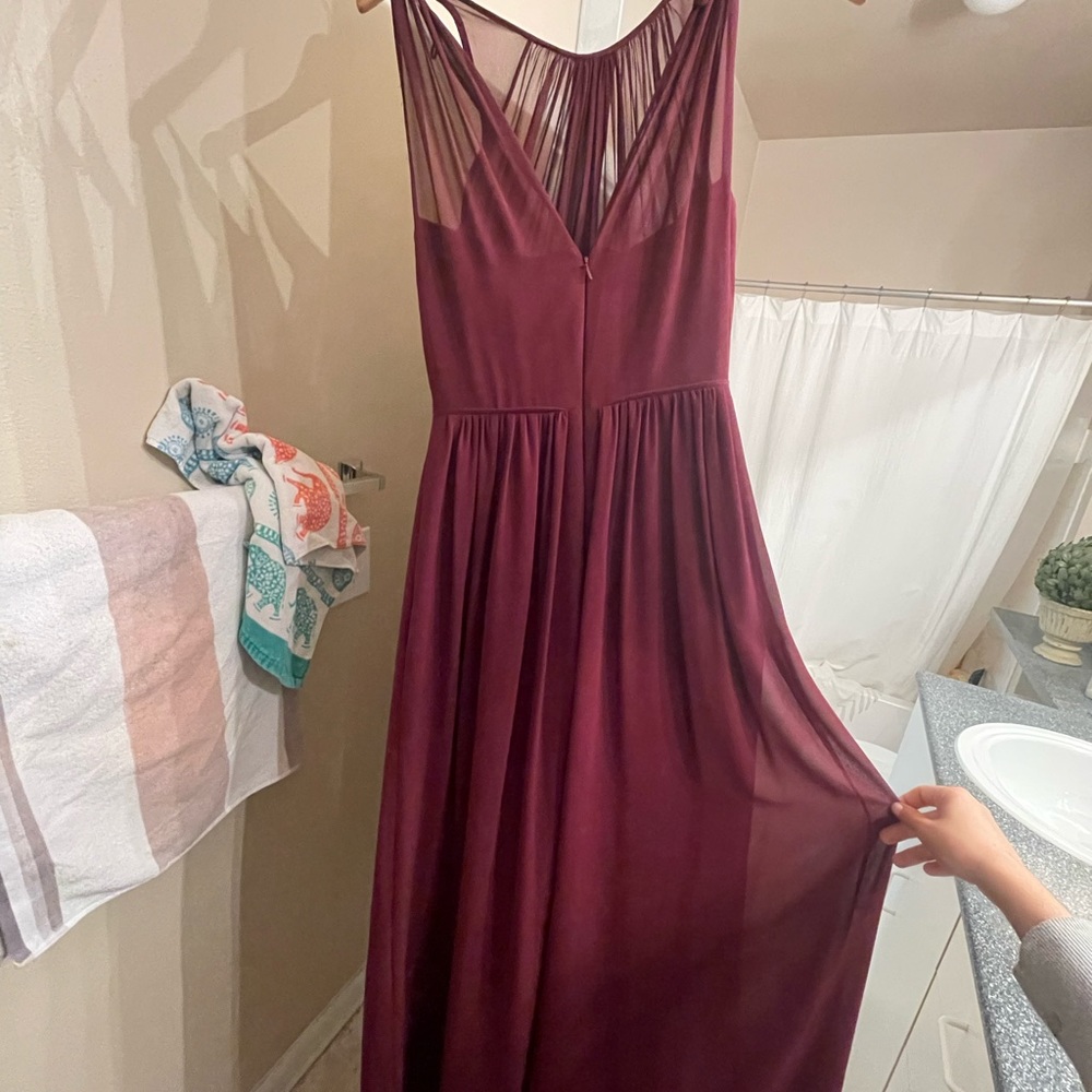 Burgundy bridesmaid dress